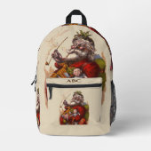Weihnachten, Viktorianischer Weihnachtsmann Pipe T Bedruckter Rucksack (Vorderseite)