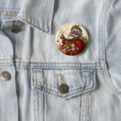 Weihnachten, Viktorianischer Weihnachtsmann Pipe T Button (Beispiel)