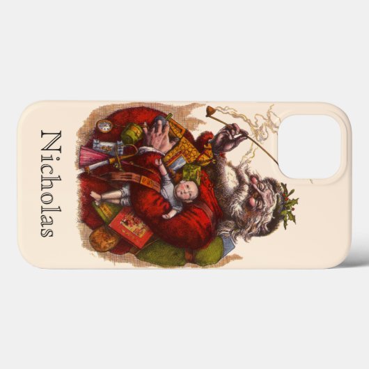 Weihnachten, Viktorianischer Weihnachtsmann Pipe T Case-Mate iPhone Hülle (Rückseite (Horizontal))