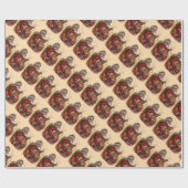 Weihnachten, Viktorianischer Weihnachtsmann Pipe T Geschenkpapier (Flach)