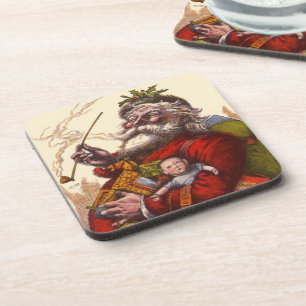 Weihnachten, Viktorianischer Weihnachtsmann Pipe T Getränkeuntersetzer