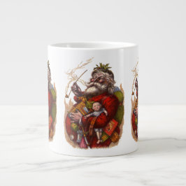 Weihnachten, Viktorianischer Weihnachtsmann Pipe T Jumbo-Tasse