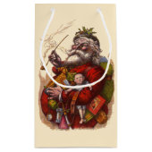 Weihnachten, Viktorianischer Weihnachtsmann Pipe T Kleine Geschenktüte (Rückseite)