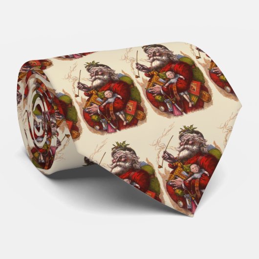 Weihnachten, Viktorianischer Weihnachtsmann Pipe T Krawatte (Gerollt)
