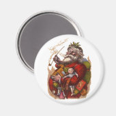Weihnachten, Viktorianischer Weihnachtsmann Pipe T Magnet (Vorderseite/Rückseite)
