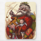 Weihnachten, Viktorianischer Weihnachtsmann Pipe T Mousepad (Vorne)