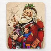 Weihnachten, Viktorianischer Weihnachtsmann Pipe T Mousepad (Vorne)