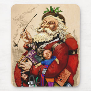Weihnachten, Viktorianischer Weihnachtsmann Pipe T Mousepad