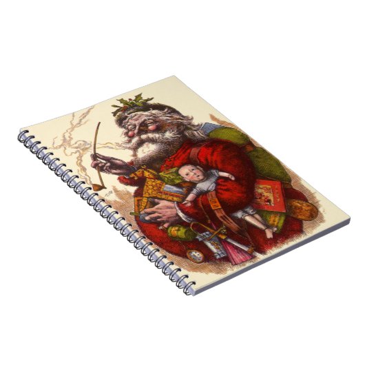 Weihnachten, Viktorianischer Weihnachtsmann Pipe T Notizblock (Rechte Seite)