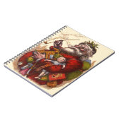 Weihnachten, Viktorianischer Weihnachtsmann Pipe T Notizblock (Linke Seite)