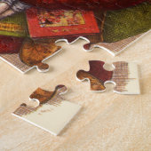 Weihnachten, Viktorianischer Weihnachtsmann Pipe T Puzzle (Seite)