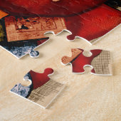 Weihnachten, Viktorianischer Weihnachtsmann Pipe T Puzzle (Seite)