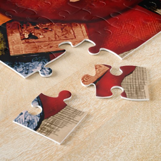 Weihnachten, Viktorianischer Weihnachtsmann Pipe T Puzzle (Seite)