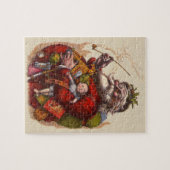 Weihnachten, Viktorianischer Weihnachtsmann Pipe T Puzzle (Horizontal)