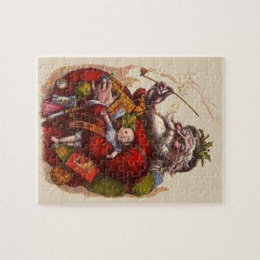 Weihnachten, Viktorianischer Weihnachtsmann Pipe T Puzzle (Horizontal)