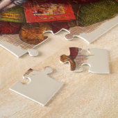 Weihnachten, Viktorianischer Weihnachtsmann Pipe T Puzzle (Seite)