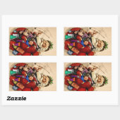 Weihnachten, Viktorianischer Weihnachtsmann Pipe T Rechteckiger Aufkleber (Blatt)