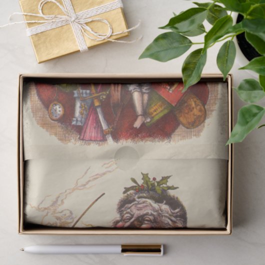 Weihnachten, Viktorianischer Weihnachtsmann Pipe T Seidenpapier (Geschenk)