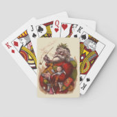Weihnachten, Viktorianischer Weihnachtsmann Pipe T Spielkarten (Rückseite)