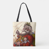 Weihnachten, Viktorianischer Weihnachtsmann Pipe T Tasche (Rückseite)