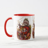 Weihnachten, Viktorianischer Weihnachtsmann Pipe T Tasse (Links)