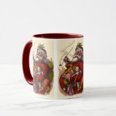 Weihnachten, Viktorianischer Weihnachtsmann Pipe T Tasse (Vorderseite Links)