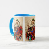 Weihnachten, Viktorianischer Weihnachtsmann Pipe T Tasse (Vorderseite Links)