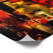 Weihnachten Viktorianischer Weihnachtsmann Poster (Ecke)