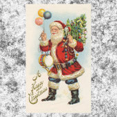 Weihnachten, Viktorianischer Weihnachtsmann Rechteckiger Aufkleber