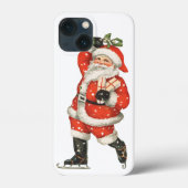 Weihnachten Viktorianischer Weihnachtsmann Skater Case-Mate iPhone Hülle (Rückseite)