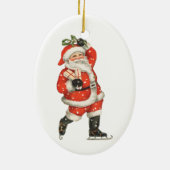 Weihnachten Viktorianischer Weihnachtsmann Skater Keramik Ornament (Hinten)