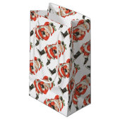 Weihnachten Viktorianischer Weihnachtsmann Skater Kleine Geschenktüte (Vorderseite Schrägansicht)