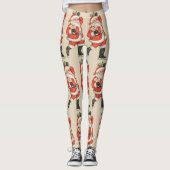 Weihnachten Viktorianischer Weihnachtsmann Skater Leggings (Vorderseite)