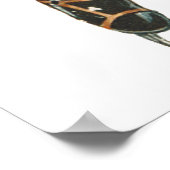 Weihnachten Viktorianischer Weihnachtsmann Skater Poster (Ecke)