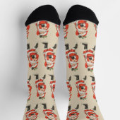 Weihnachten Viktorianischer Weihnachtsmann Skater Socken (Oben)