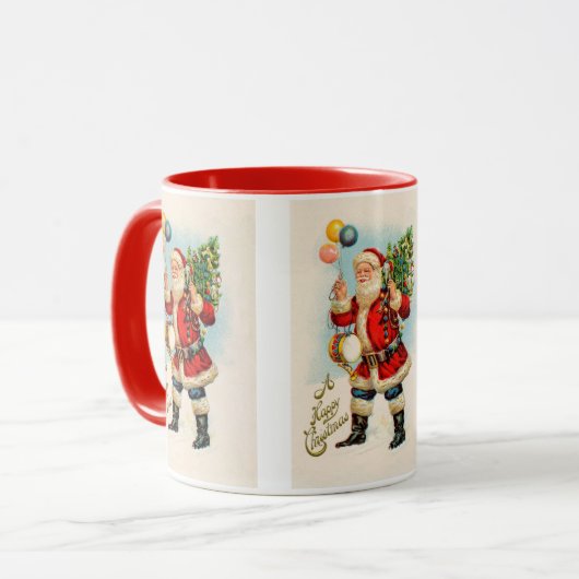 Weihnachten, Viktorianischer Weihnachtsmann Tasse (Vorderseite Links)