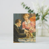 Weihnachten, Viktorianisches Familienessen Feiertagspostkarte (Stehend Vorderseite)