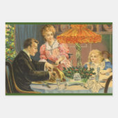 Weihnachten, Viktorianisches Familienessen Geschenkpapier Set (Vorderseite)
