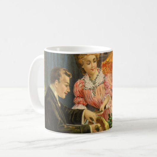 Weihnachten, Viktorianisches Familienessen Kaffeetasse (Vorderseite Links)