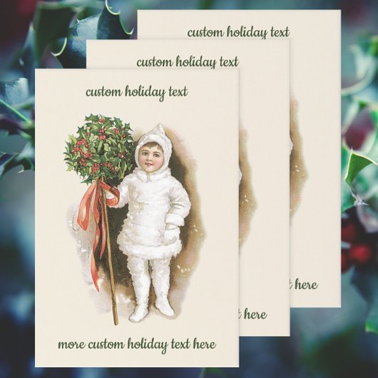 Weihnachten, Viktorianisches Mädchen mit Holly Geschenkpapier Set