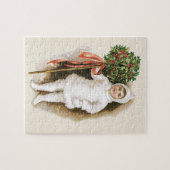 Weihnachten, Viktorianisches Mädchen mit Holly Puzzle (Horizontal)