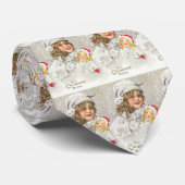 Weihnachten Viktorianisches Mädchen mit Puppe im S Krawatte (Gerollt)