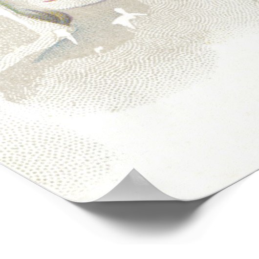 Weihnachten Viktorianisches Mädchen mit Puppe im S Poster (Ecke)