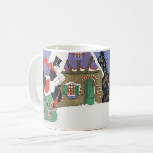 Weihnachten, Viktorianisches Paar Auf dem Weg ins Kaffeetasse (Vorderseite Links)