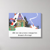 Weihnachten, Viktorianisches Paar Auf dem Weg ins Leinwanddruck (Vorderseite)