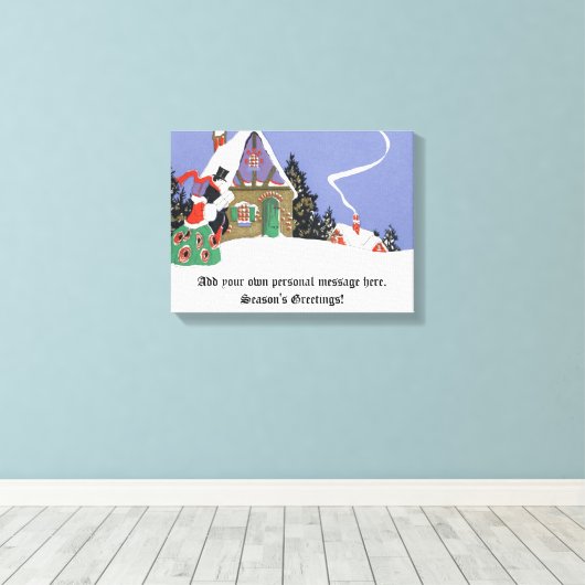 Weihnachten, Viktorianisches Paar Auf dem Weg ins Leinwanddruck (Insitu (Holzboden))