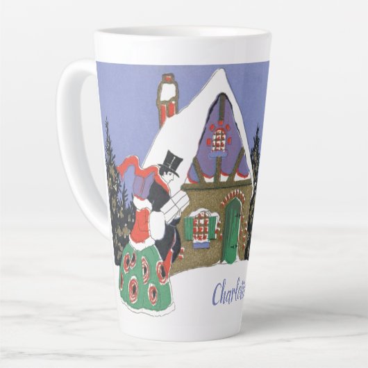 Weihnachten, Viktorianisches Paar Auf dem Weg ins Milchtasse (Linke Ecke)