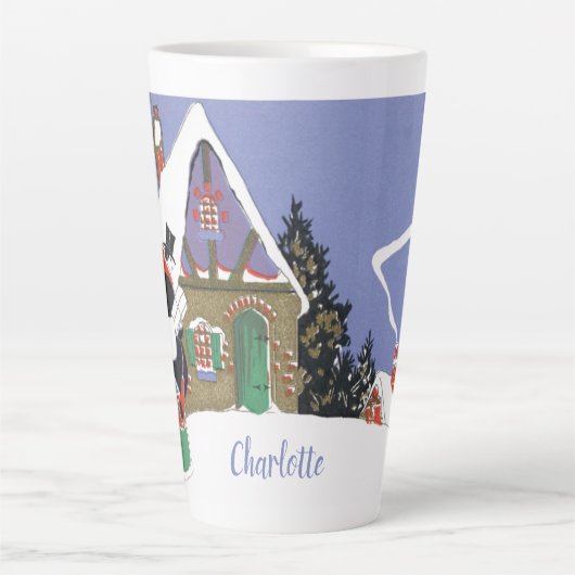 Weihnachten, Viktorianisches Paar Auf dem Weg ins Milchtasse (Vorderseite)