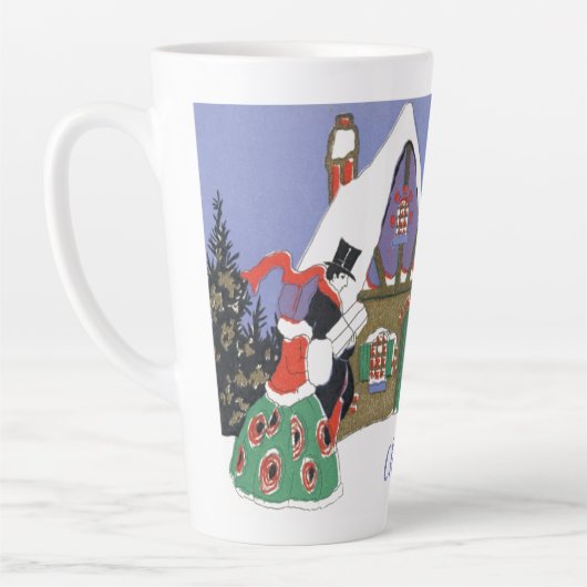 Weihnachten, Viktorianisches Paar Auf dem Weg ins Milchtasse (Links)