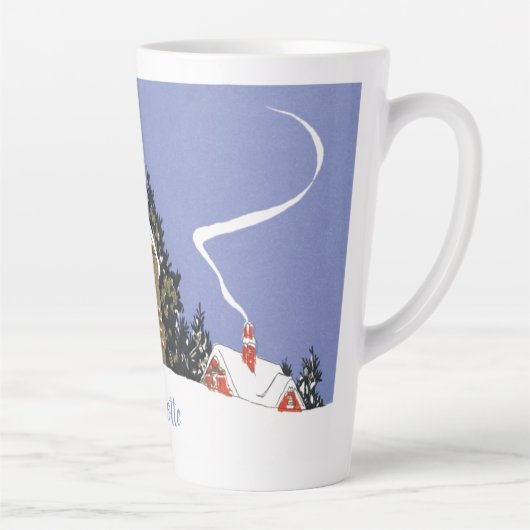 Weihnachten, Viktorianisches Paar Auf dem Weg ins  Milchtasse (Rechts)